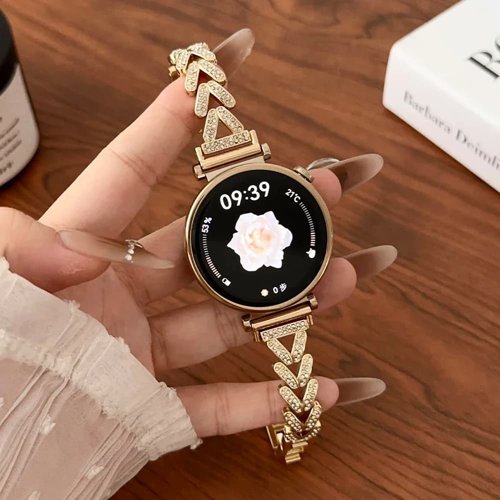 Slim diamond bracelet for Huawei Watch GT6 Pro GT5 GT4 46mm Luxury women's strap for Samsung Galaxy 7 5 6 4 Classic 40mm 44mm 42 47mm