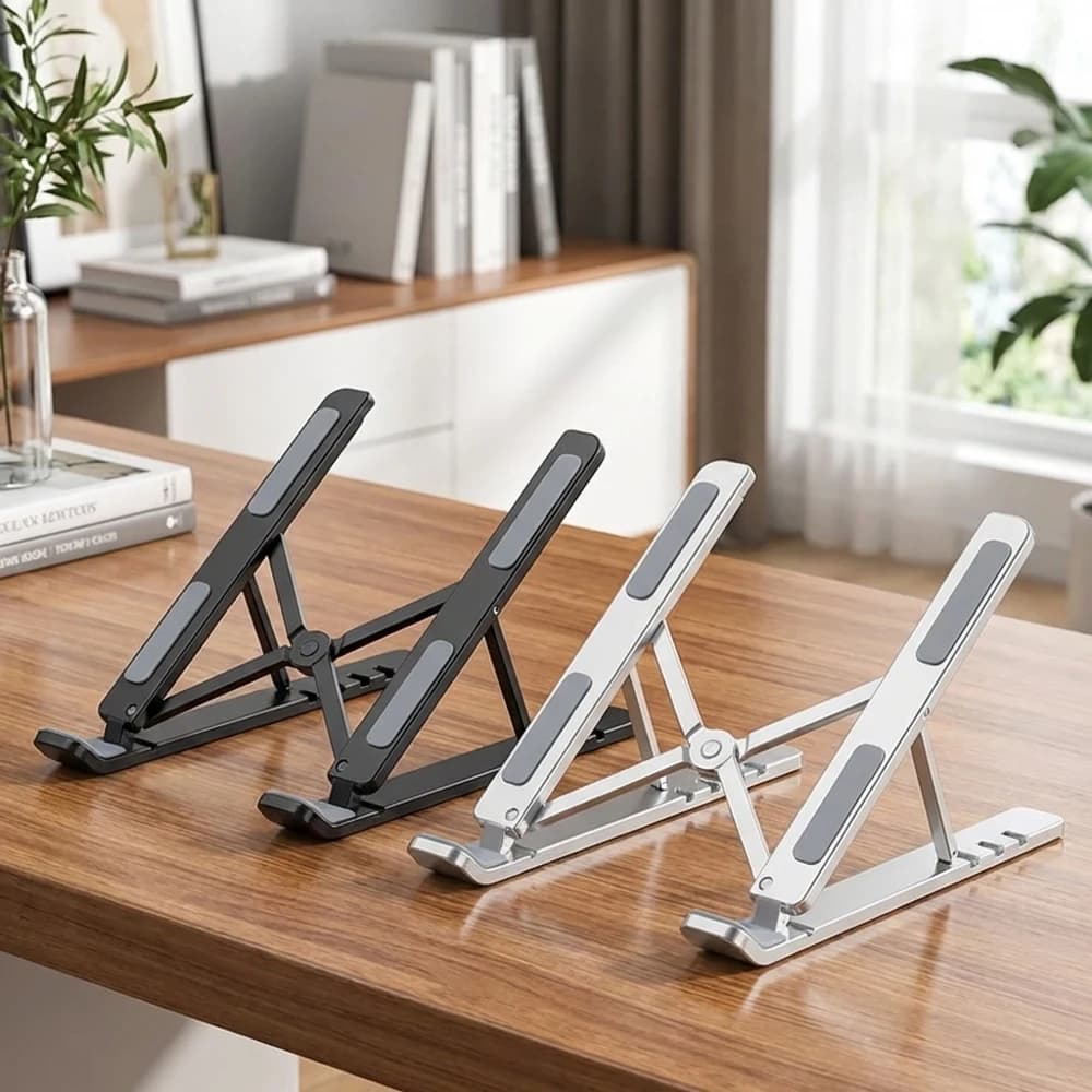 2 Pezzi Supporto Adesivo Invisibile per Laptop, Pieghevole, con Piedini per Tastiera, Scaffale di Supporto Portatile Leggero e Ventilato per Dissipatore di Calore