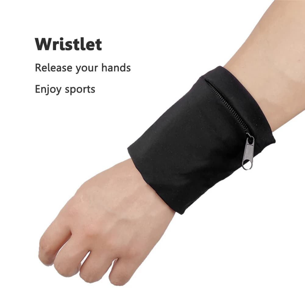 Arm Bags with Zipper Running Pocket Cycling Fitness Gym Safe Case for Wrist Wrap Wrist Strap Sports Wallet Bag for Outdoor Sports