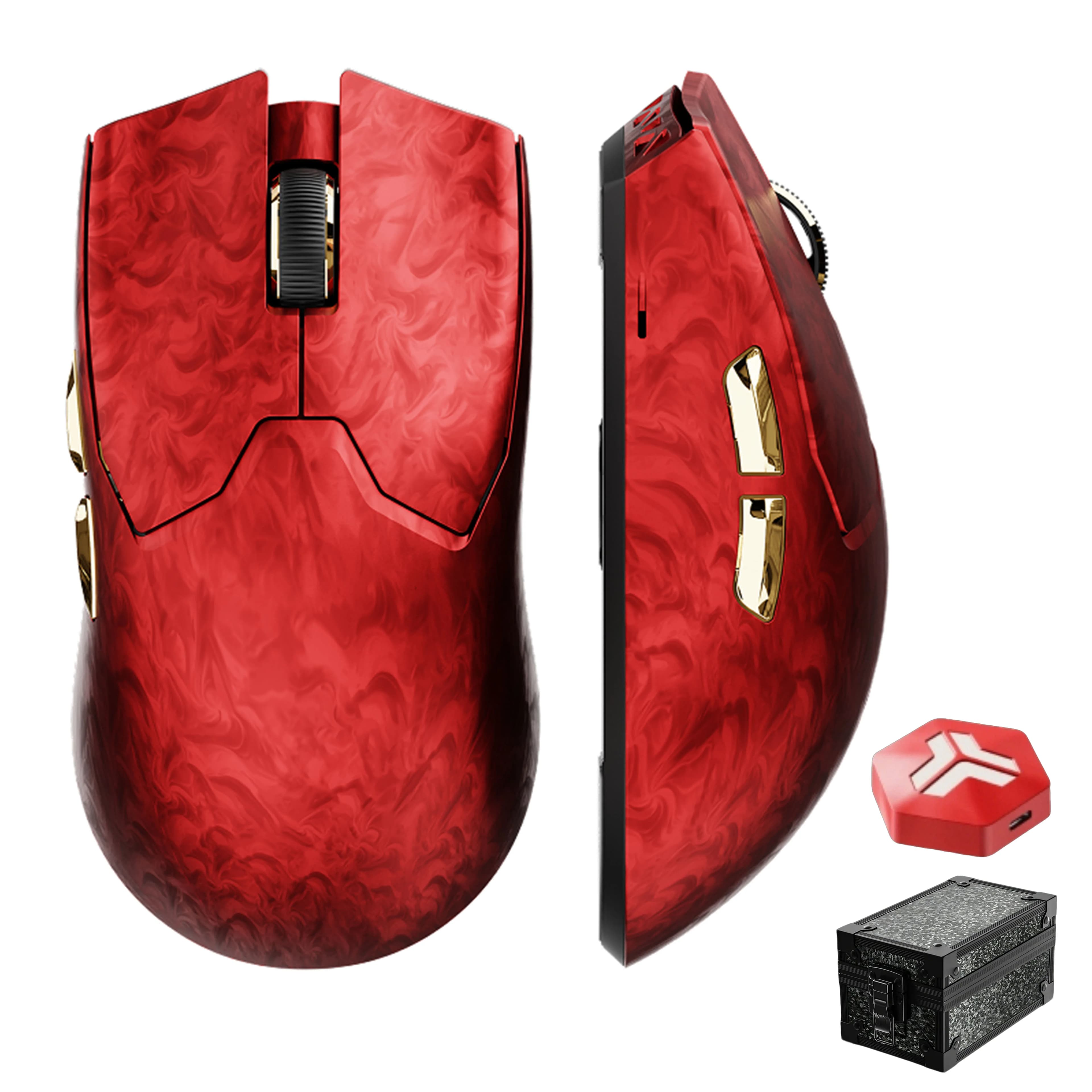 Mouse da gioco wireless EWEADN Z7 in fibra di carbonio PAW3950 Dual 8k leggero ed ergonomico per eSports