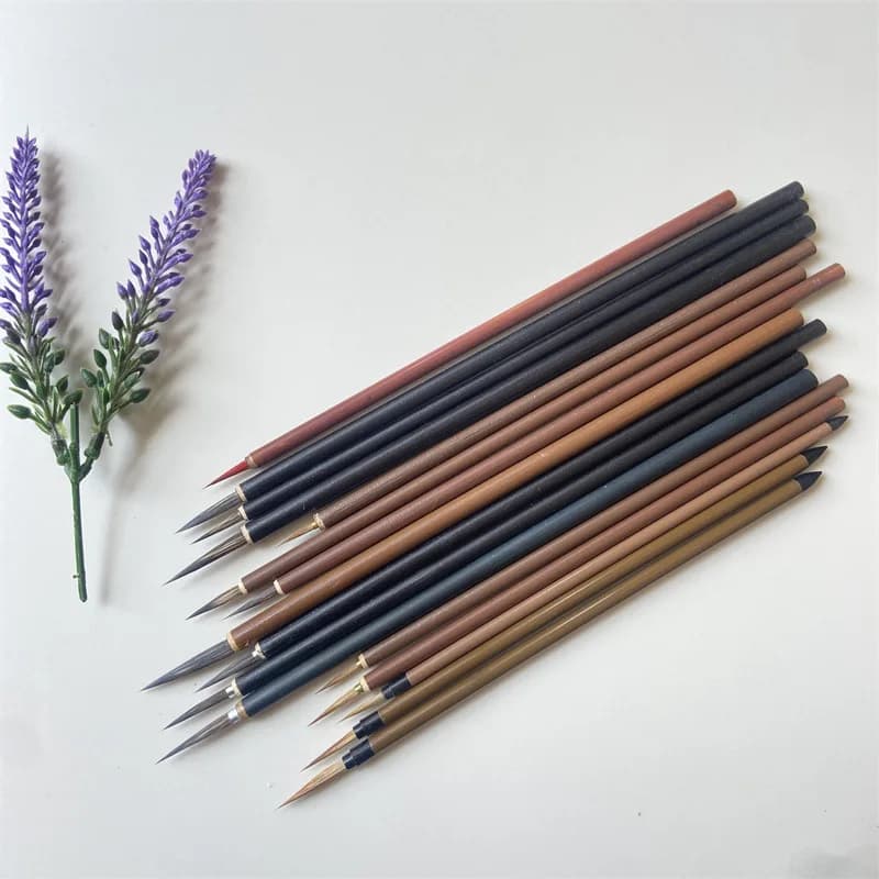 Wolves Hair Brush Pen Hook Line Paint Brush Chinese Calligraphy Brush Art Oil Painting Drawing Brush