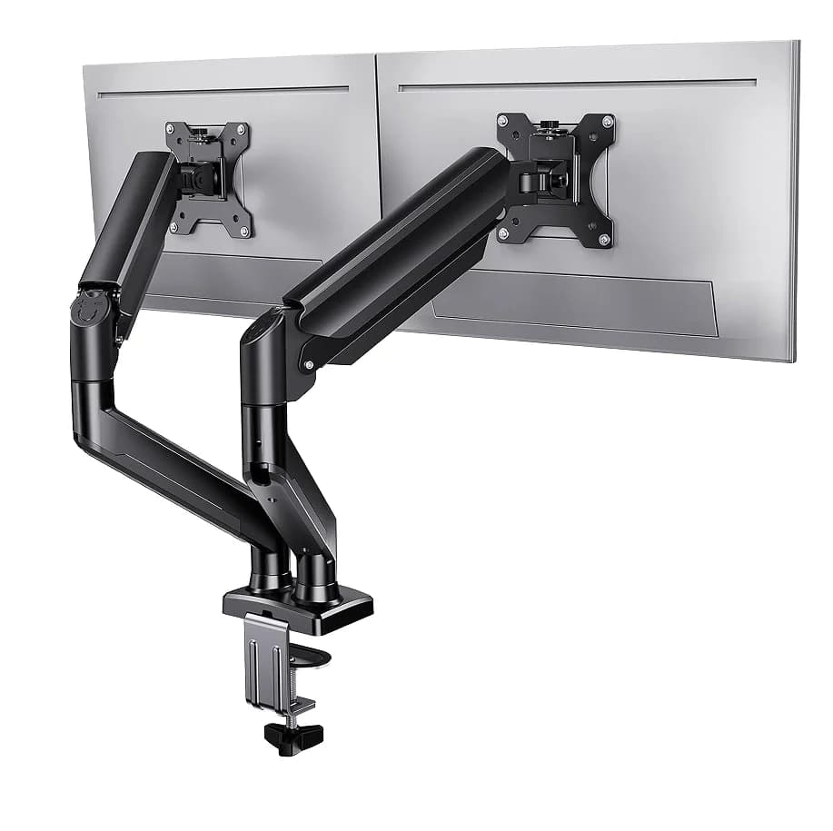 Aluminum Gas Spring Monitor Arm 90 Degrees Height Adjustable Wall Mount 13"-32" Screen 24" Monitor Stand 10kg Load