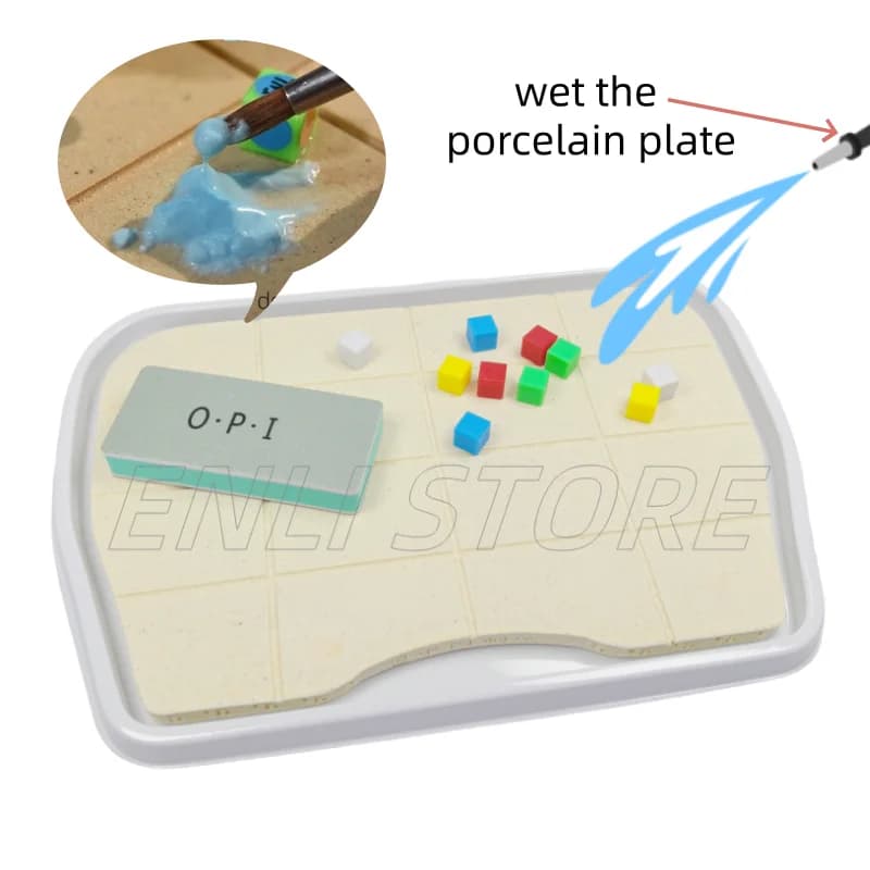 Hydrating Ceramic Palettes Without Mixing for Odontotechnical Laboratory, 2 Measures, for Protected Realization