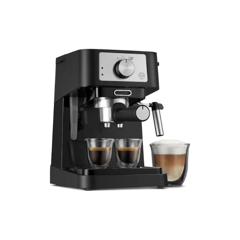 Macchina per Espresso Manuale Stilosa, Preparatore di Latte e Cappuccino, Pressione Pompa 15 Bar, Lancia Vapore per Montare il Latte
