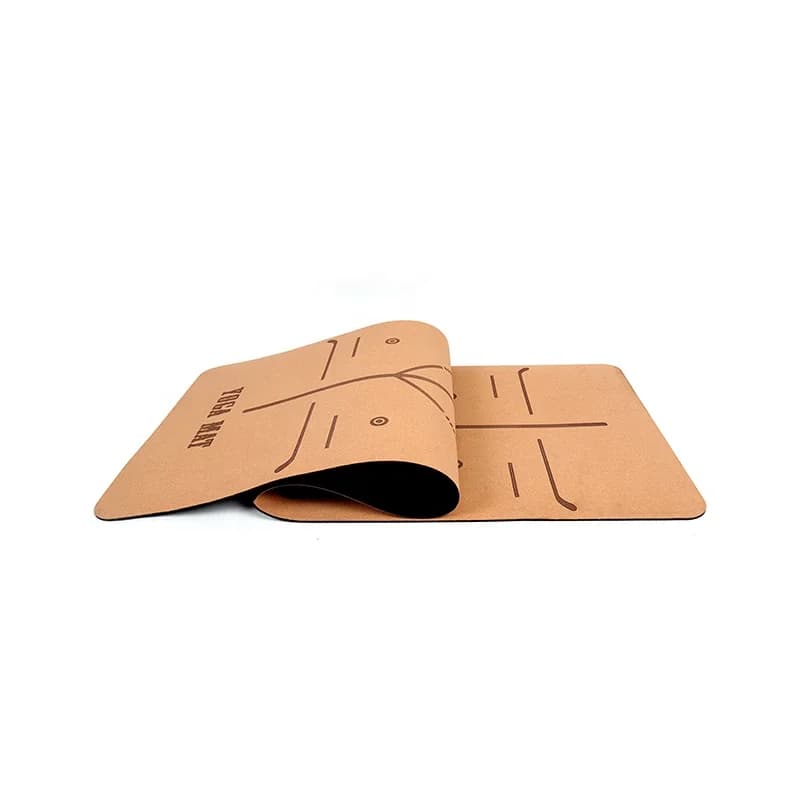 Non-slip Yoga Mat in Natural Cork and Organic Rubber, Ecological Custom Design