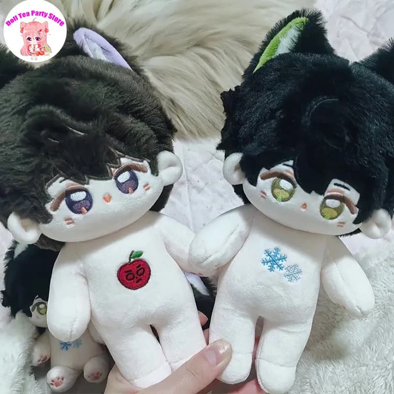 20cm Original Love and Deepspace Caleb Sylus Zayne Rafayel Xavier Kawaii Animal Ear Plush Doll Body Dress Up Clothes Plushies