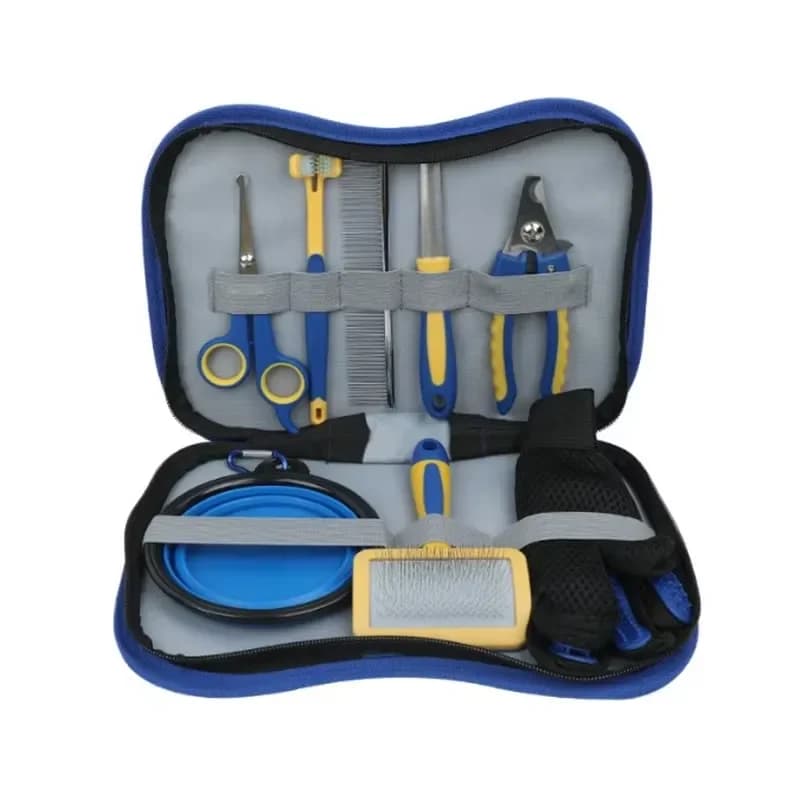 for Carry Case EVA Portable 8 in 1 Cat Grooming Bag Travel Tool Kit Storage Bag Dog Pet Brush Set Customized