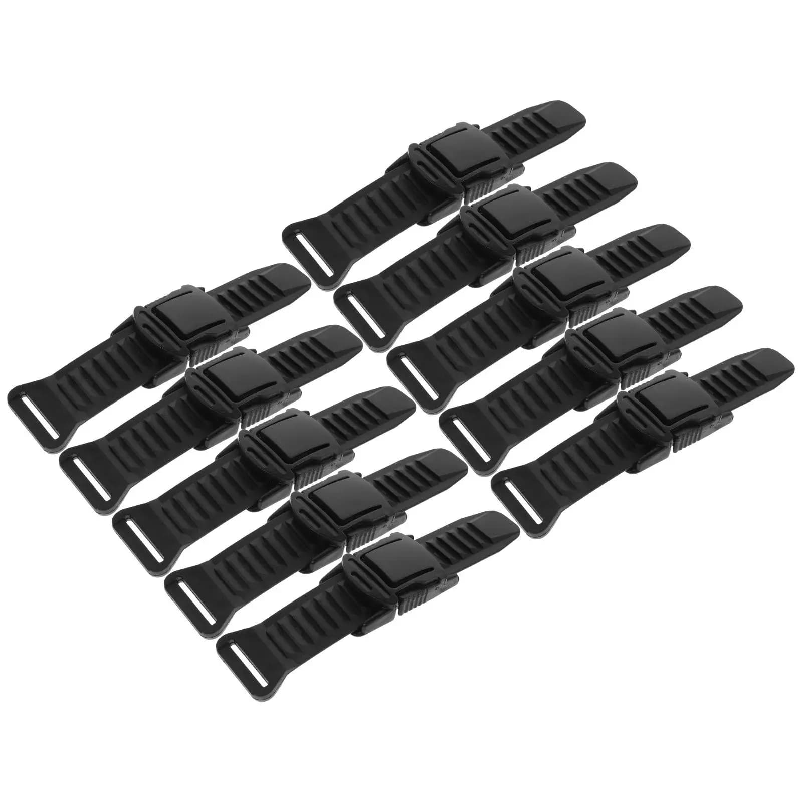Set di 10 fibbie regolabili per cinturini di zaini, borse, cinture da trekking, clip in plastica di ricambio, fibbie staccabili, accessori per borse