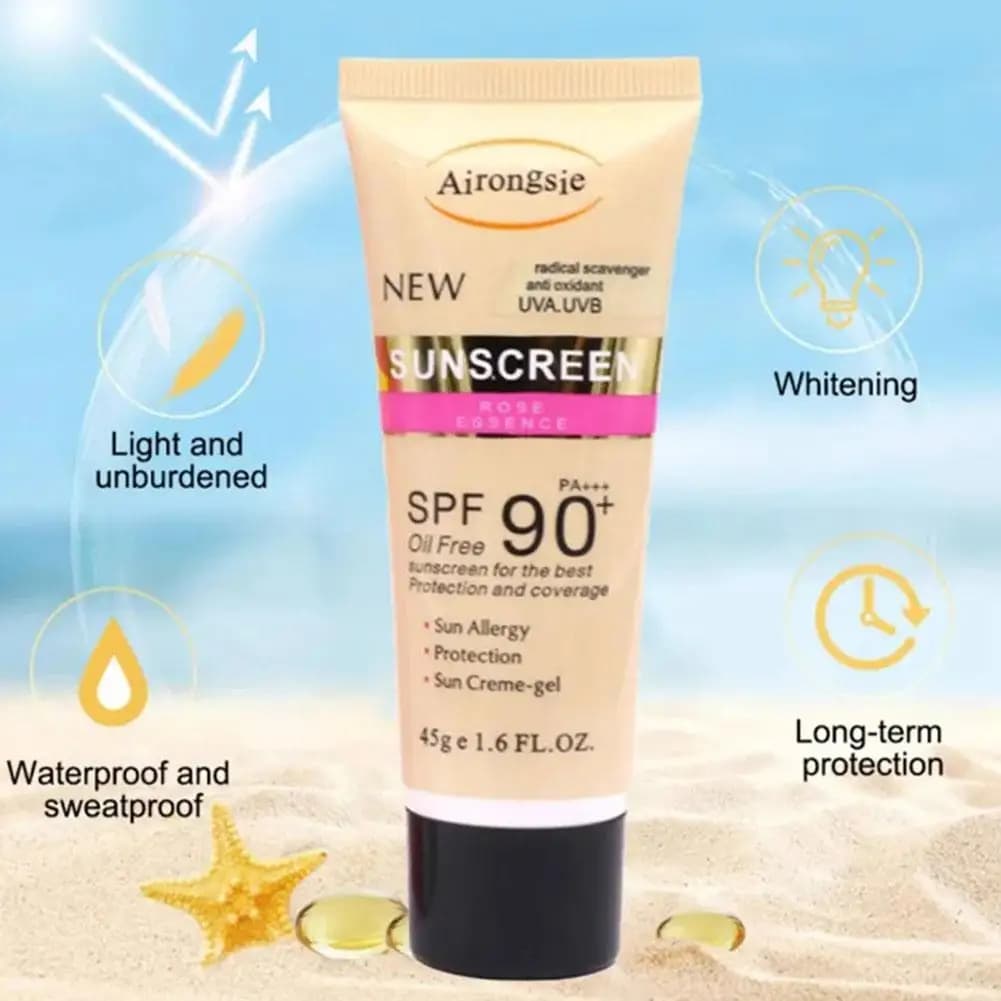 1/3/5 pezzi Crema solare viso e corpo SPF90+ UV Rinfrescante Proteggi-Idrata Non grassa ad assorbimento rapido Cura della pelle 45g