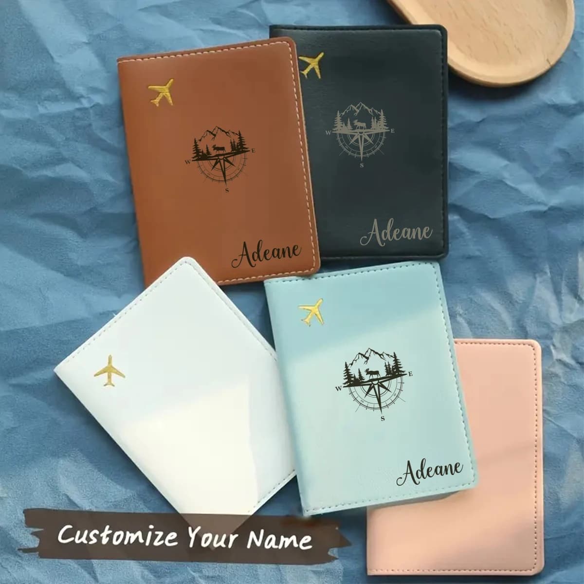 Set Personalizzato di Porta Passaporto e Etichetta Bagaglio in Pelle, Regalo per le Vacanze, Affidabile