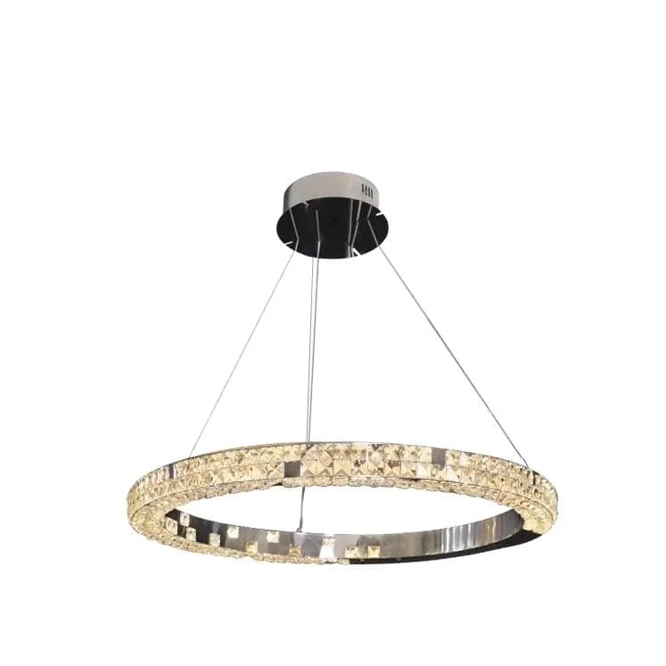 Lampadario in cristallo per soggiorno, anello luminoso principale con atmosfera italiana di lusso, lampadario principale per camera da letto e sala da pranzo