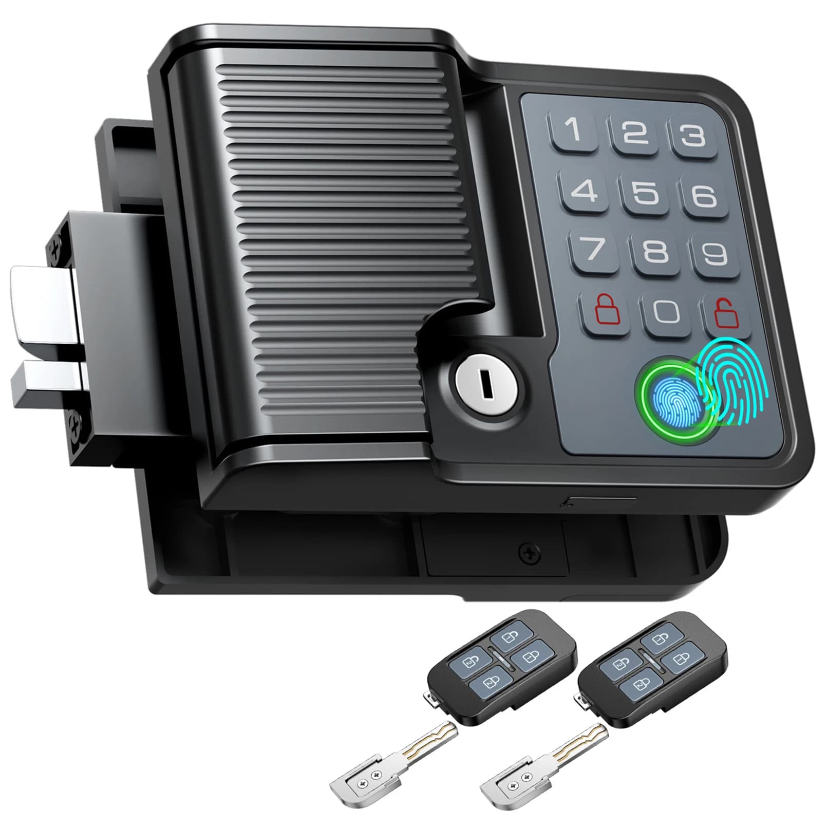 Smart RV Door Locks Keyless Intemperature Resistant Suitable for remote keyboard with 3,75"x2,75" fingerprints, metal trailer replacement