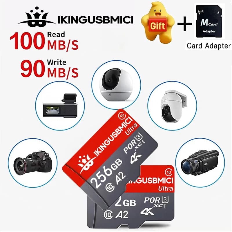 Durable SD Cards 512GB 256GB 128GB 32GB Memory Card TF Cards Micro TF SD Card V30 U1 UHS-I for PC/E-Reader/Smart TV