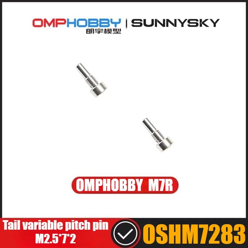 Pezzi di Ricambio per Elicottero RC OMPHOBBY M7R, Perno a Passo Variabile per Coda M2.5*7*2 OSHM7283