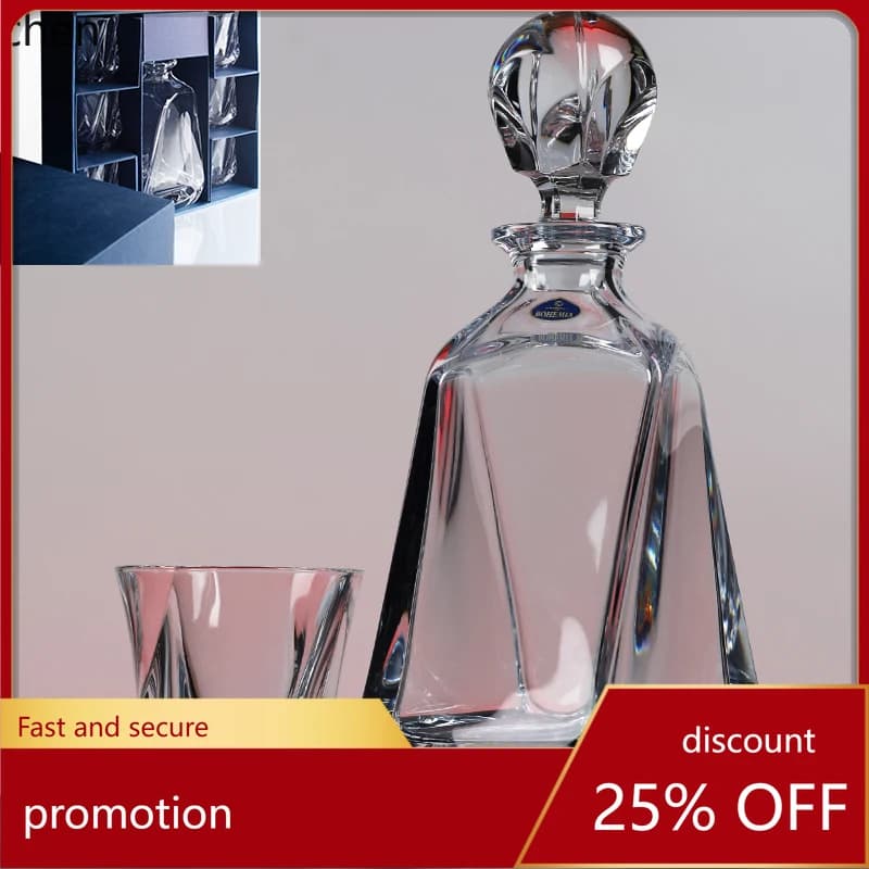 Set di vino in vetro di cristallo ZML Decanter per bottiglie di vino vuoto sigillato per bottiglie di vino di fascia alta