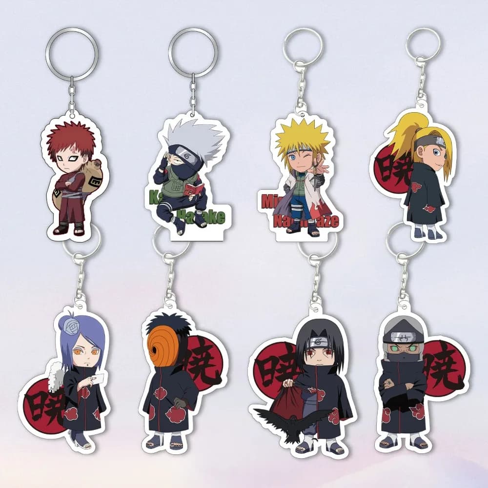 Fai da te Naruto Hatake Kakashi Anime Periferiche Figura Portachiavi acrilico personalizzato Tendenza creativa Gioielli Zaino Ciondolo Regali di festa