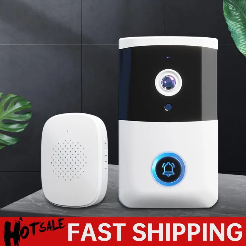 Campanello video wireless WiFi Campanello per visione notturna IR Telecamera Campanello per porta di casa per sistema di allarme di sicurezza domestica