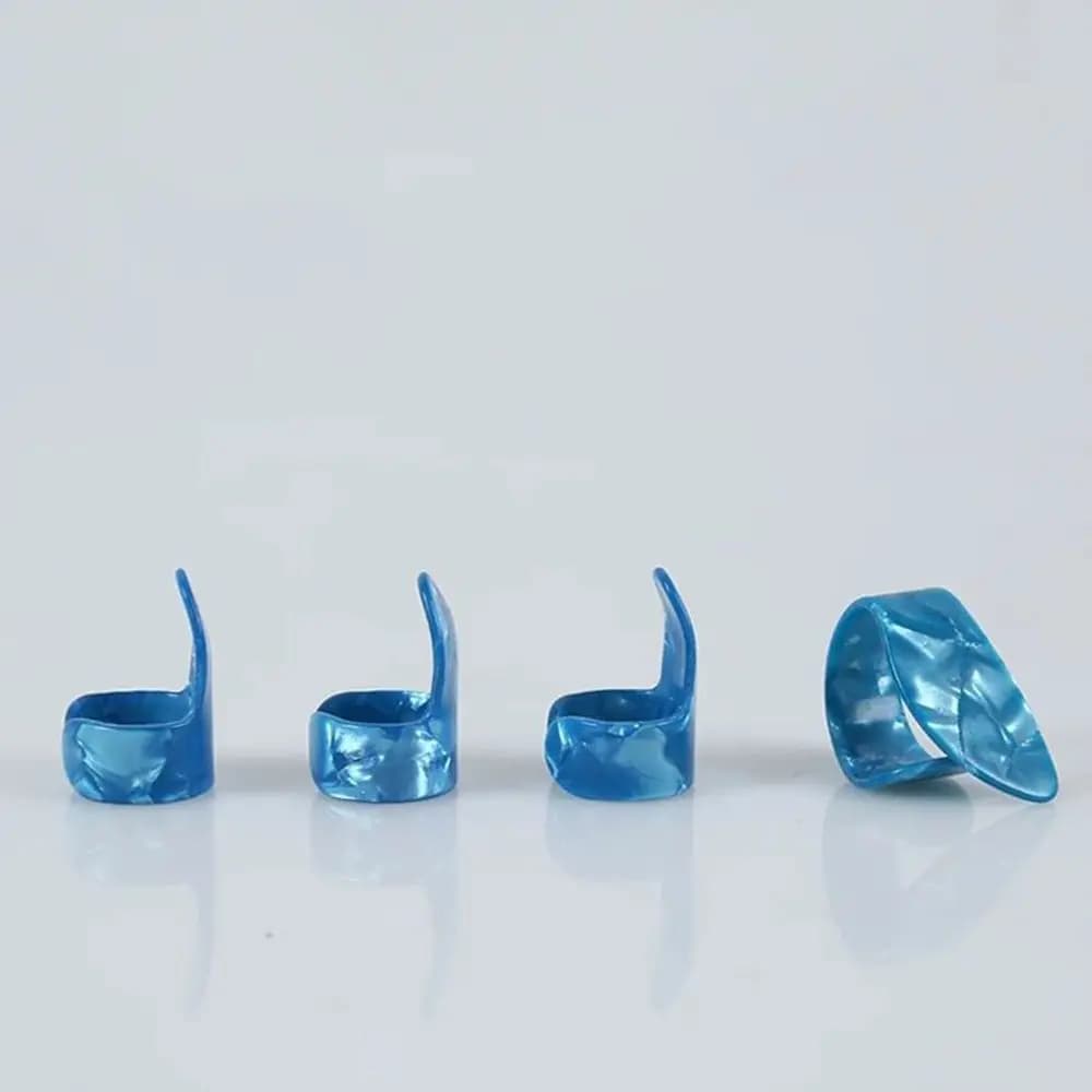 1 plettro per pollice + 3 plettri per dita per chitarra acustica in celluloid, accessori per strumenti musicali