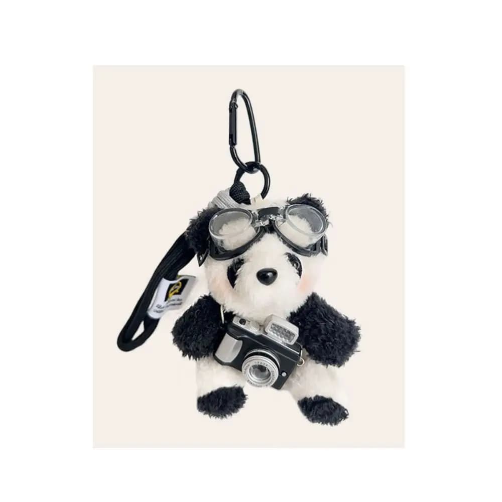 Nice pendant with camera bear, sunglasses, pendant with panda bag, creative sweater, keychain for car