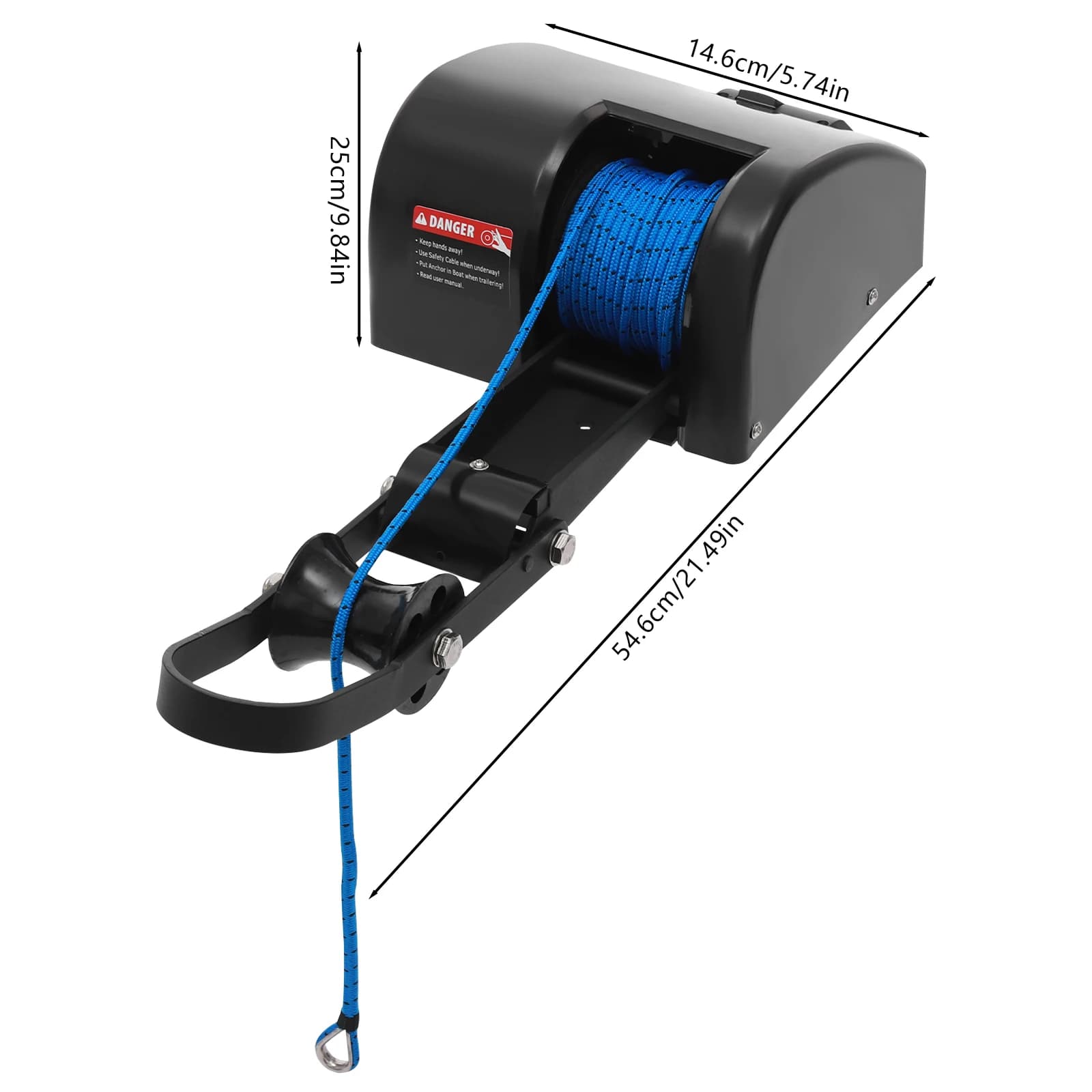 Verricello Elettrico per Ancora Nautica, Verricello per Barche Lunghe 24 Piedi con Filo di Rame Elettrolitico e Guaina Impermeabile in PVC