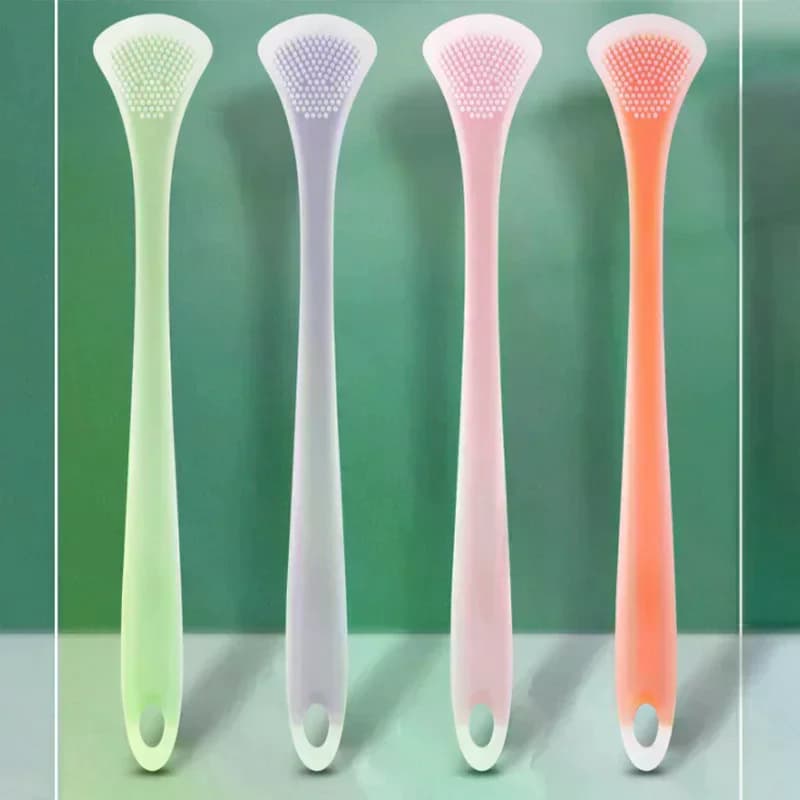 /ACR/Cleaning Brush Soft Silicone Tongue Cleaning Tool Double Side Cleaning Massage Tongue Scraper Oral Health Care Tool Tongue