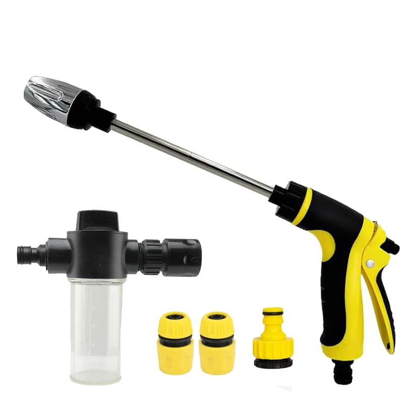 Portable High Pressure Water Gun for Car Wash, Vehicle Cleaning Tool, Garden and Lawn Irrigation Nozzle, Foam Throw, Sprinkler.
