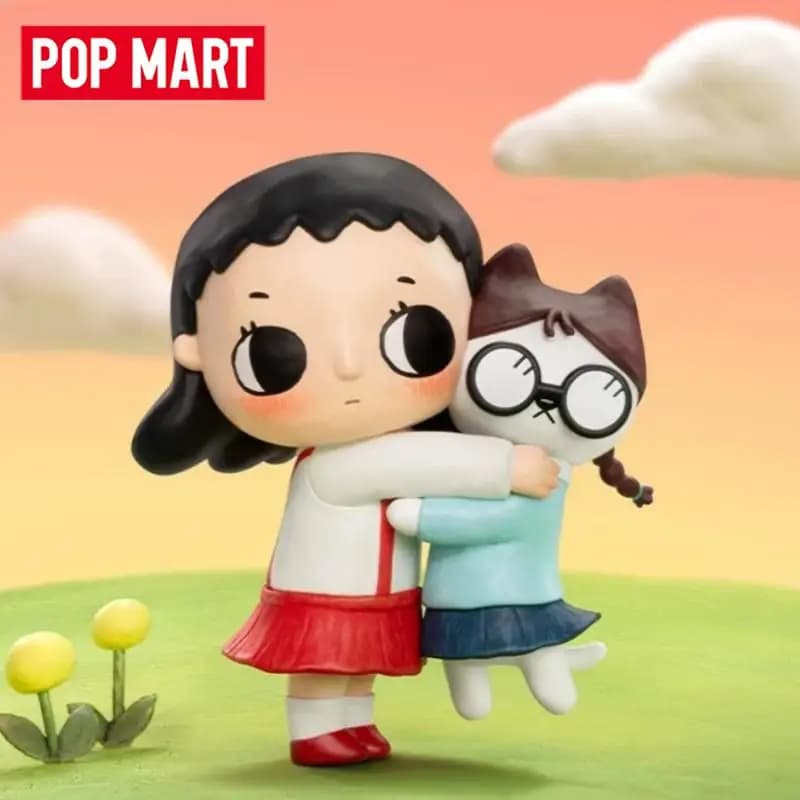 POP MART Nyota Chibi Maruko Chan Series Blind Box Mystery Box Toys Kawaii Ornaments Figurines Home Decor Desktop Model Doll Gift