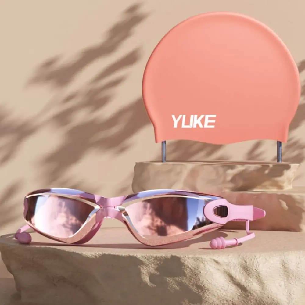 Anti Fog Swimming Goggles Wide View With Earplugs Swim Eyewear Glasses Ultralight Anti-UV Swim Training Glasses Swimming Gear