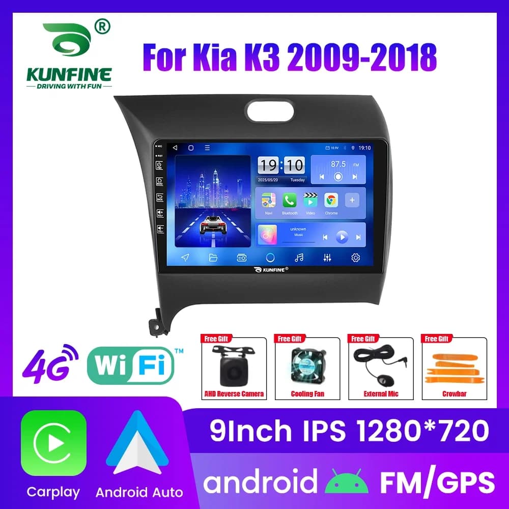 Autoradio Android per Kia K3 2009-2018, stereo 2Din Octa Core con navigatore GPS, schermo IPS, Carplay e Android Auto
