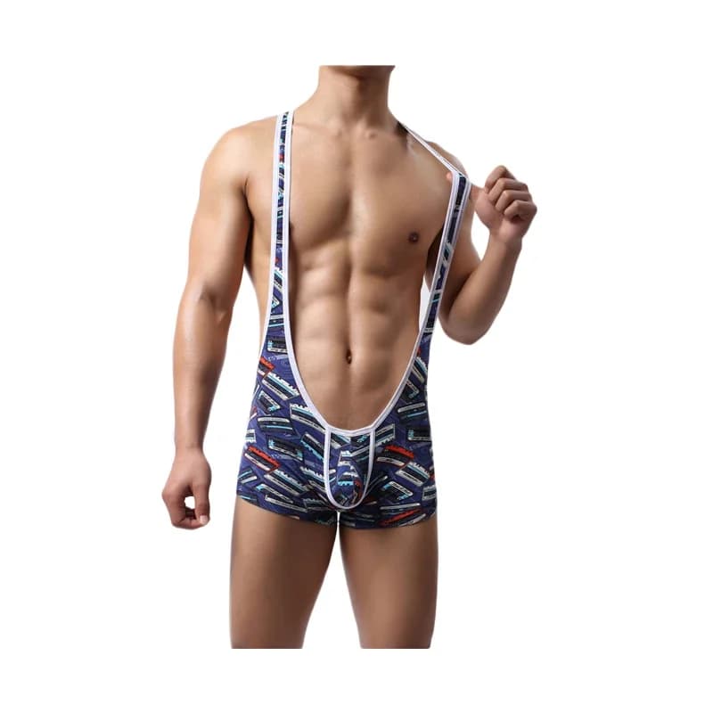 Canottiere da uomo Body Body Wrestling Canottiera Mankini Tute intere Boxer Shorts Bugle Pouch Intimo Indumenti da notte