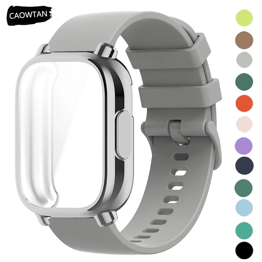 Cinturino in silicone da 22 mm con custodia per Xiaomi Redmi Watch 5 Active Lite Smart Watch cinturino da polso e custodia per Redmi Watch 5 Active Lite