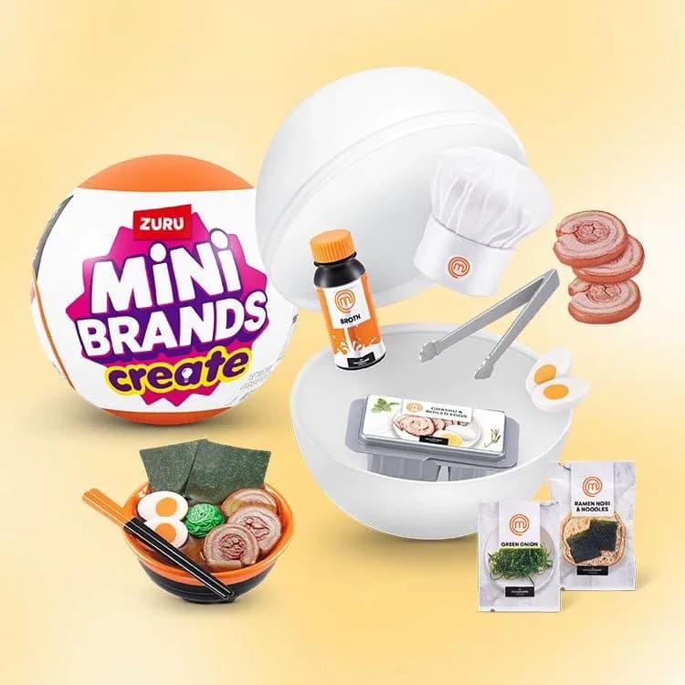 5x Palline Sorpresa Mini Brands Serie Create - Capsule Misteriose Blind Box - Giocattoli da Collezione in Miniatura Reali - Regali