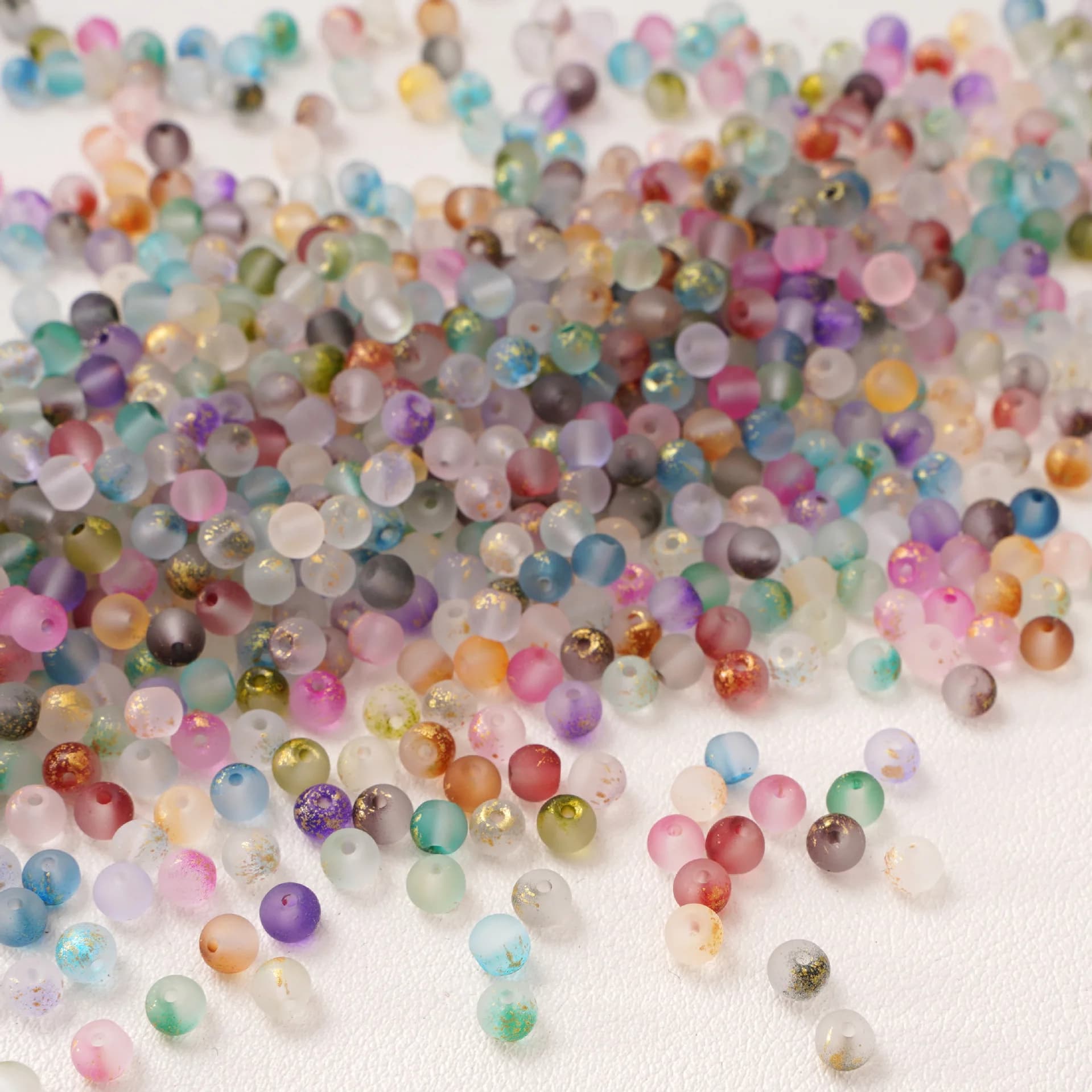 200 pz 4mm Oro Splattered Perle di Riso di Vetro Perline Sparse Per La Collana Del Braccialetto Fatti A Mano Gioielli FAI DA TE Che Fanno Materiale