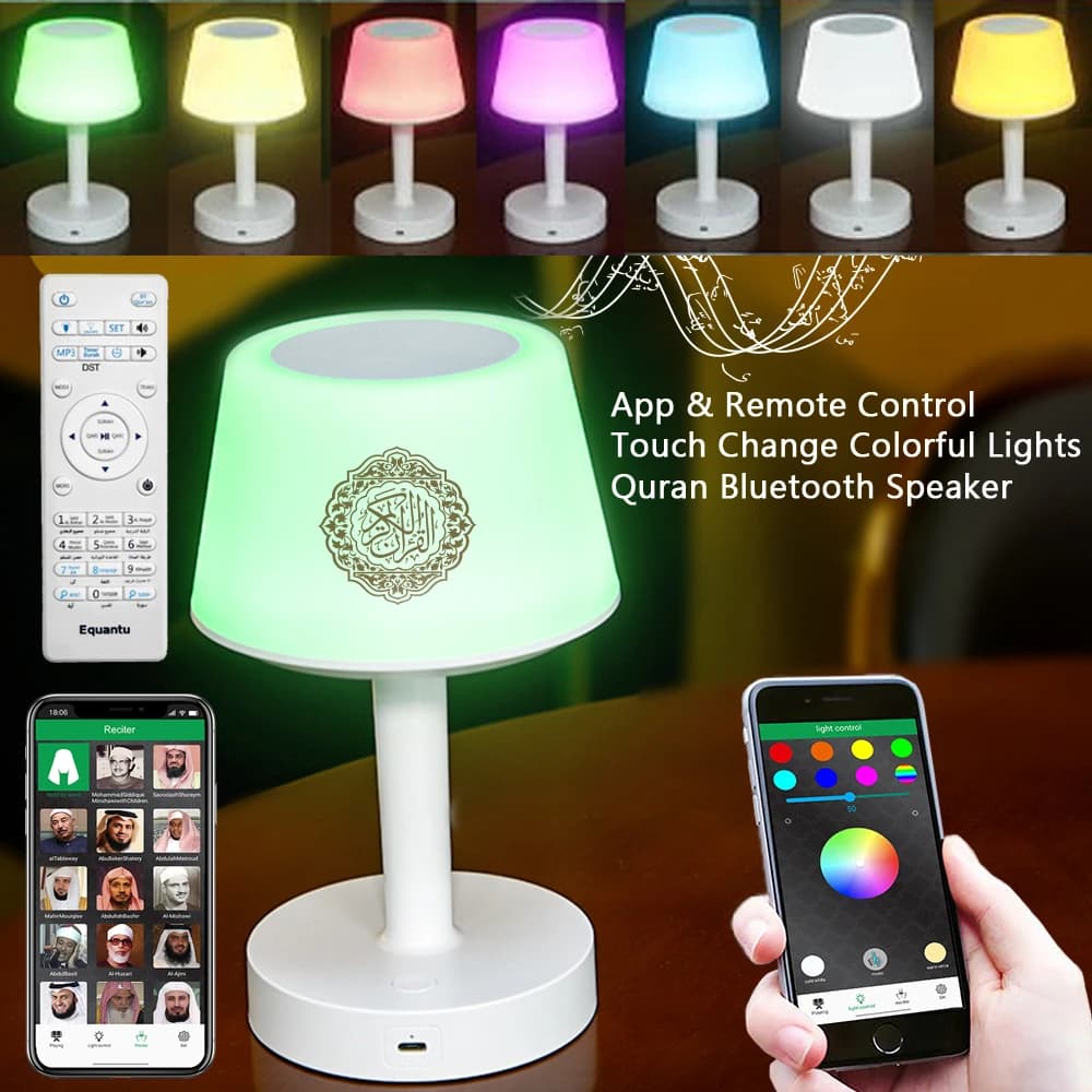 Luminoso Lampada Della Luce Notturna Corano Azan Corano Musulmano Santo Altoparlante Bluetooth Cassa di Suono Portatile Musica Senza Fili Bocina Mp3 Caixa De Som