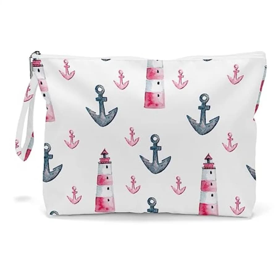 Borsa da viaggio Fokongna per il trucco - Borsa impermeabile per costumi da bagno, pannolini da spiaggia e piscina, vestiti sporchi da yoga e palestra - Pochette con cerniera per donna, sorella