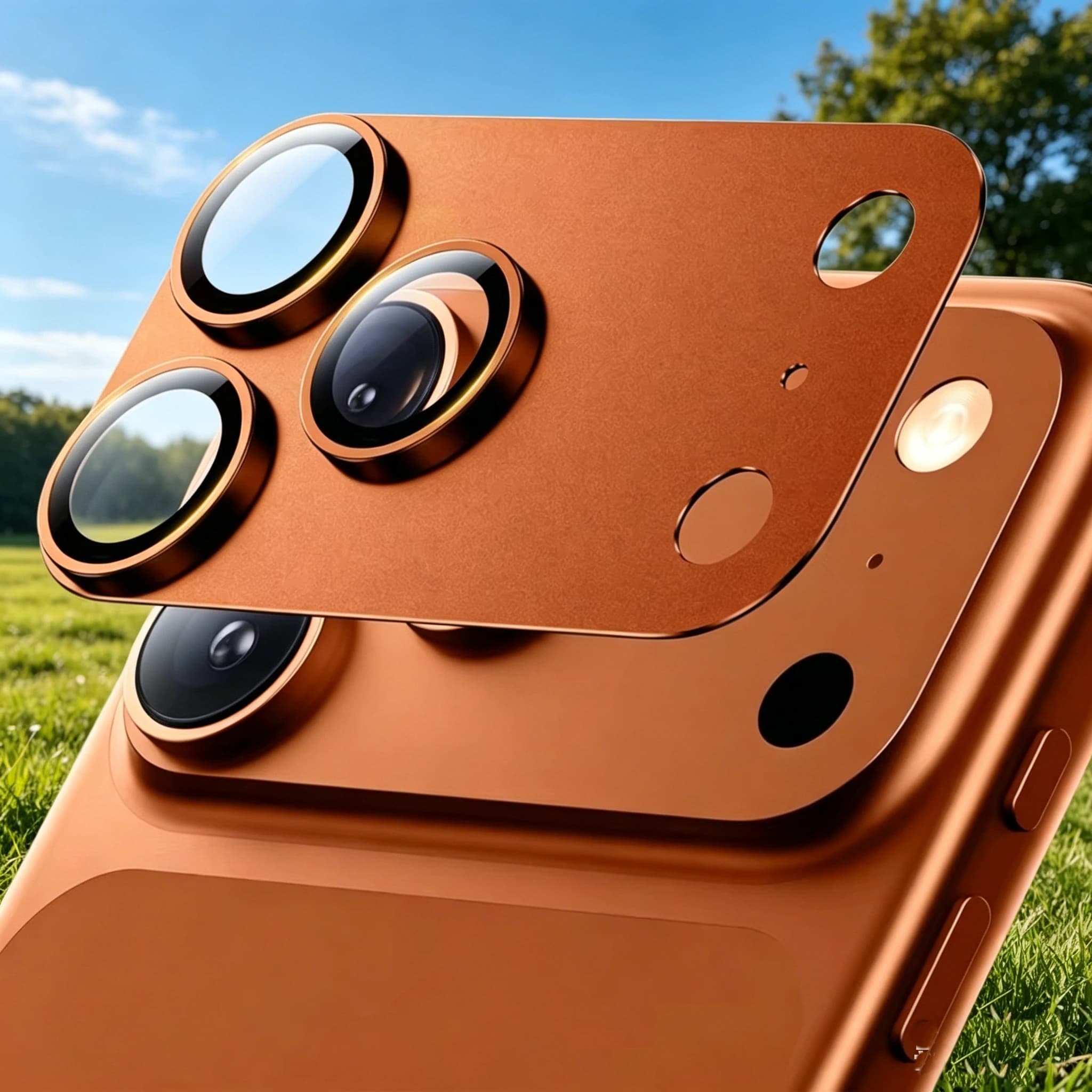 Protezione per Obiettivo Fotocamera in Vetro Temperato 9H, Anello Metallico Copertura Completa Anti-Graffio Pellicola HD Trasparente Antiurto Anti-Caduta per iPhone 17