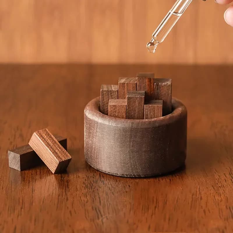 Diffusore di aromaterapia per oli essenziali in legno Legno di faggio Noce nera Volatile Rinfrescante Aiuto per il sonno Accessori per yoga Decorazioni per la casa