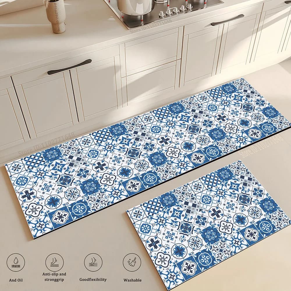 Nuovo 1 pz stile semplice morbido tappetino da cucina assorbente anti-fatica antiscivolo facile da maneggiare tappeto lungo grande ingresso bagno