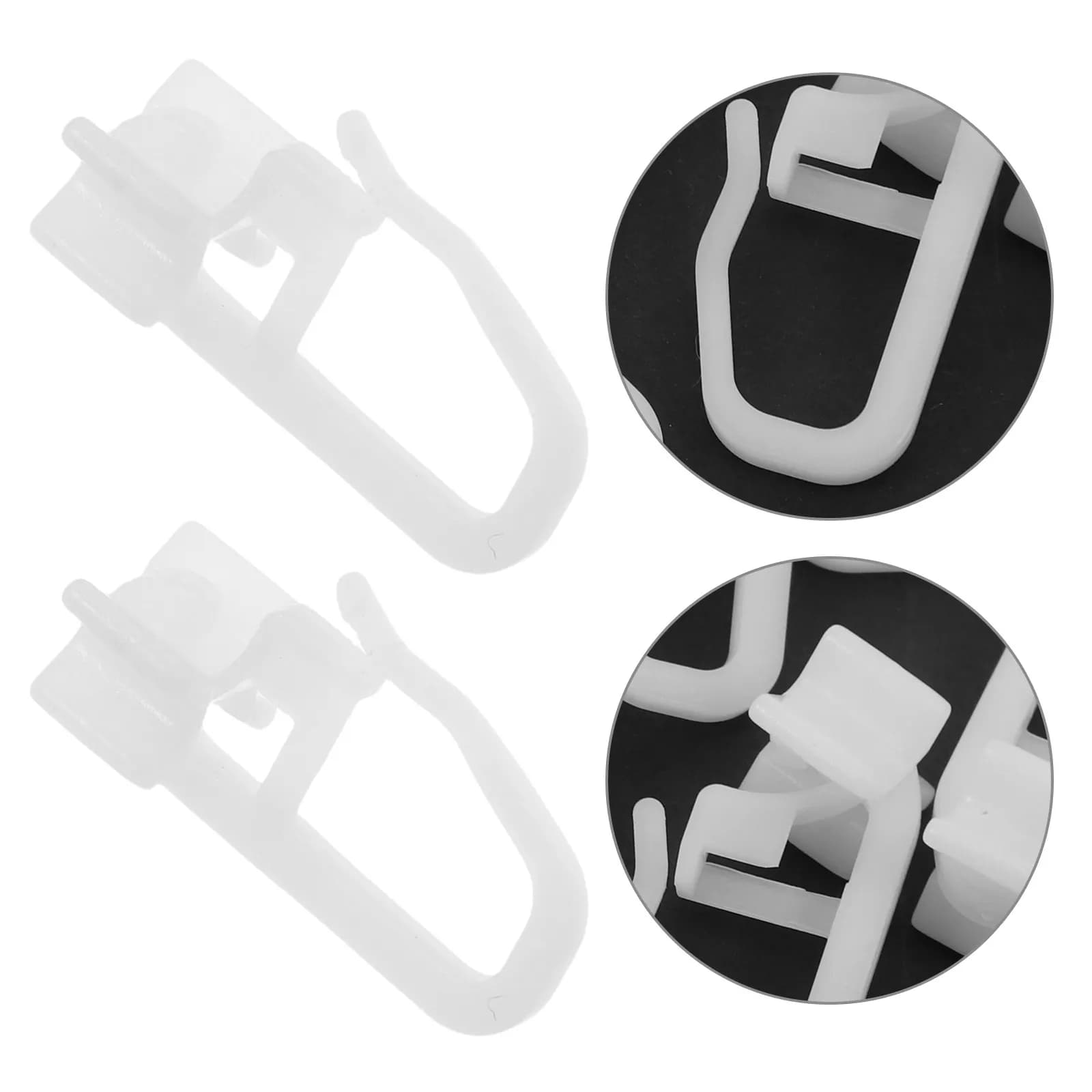 50Pcs Plastic Curtain Track Hooks Roller Glider Pulley Silent Smooth Sliding Replacement Parts for Household Vertical Blinds