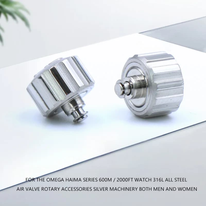 For Omega Haima Series 600m / 2000ft Watch 316L All Steel Air Valve Rotary Accessories Silver Machinery Both Men And Women