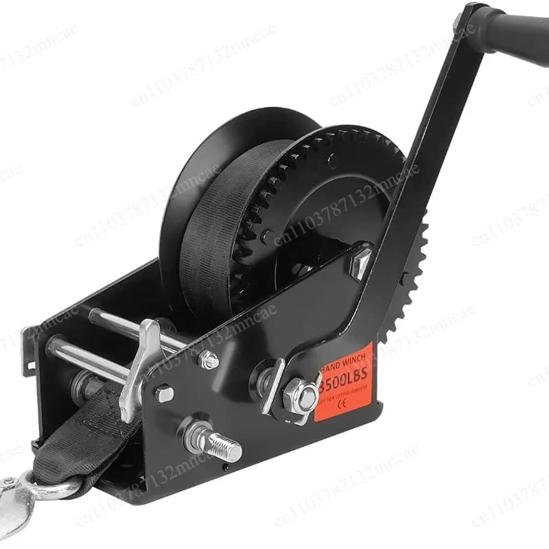3500Lbs Heavy Duty Manual Boat Trailer Winch Hand Crank Marine Towing Rope Winch