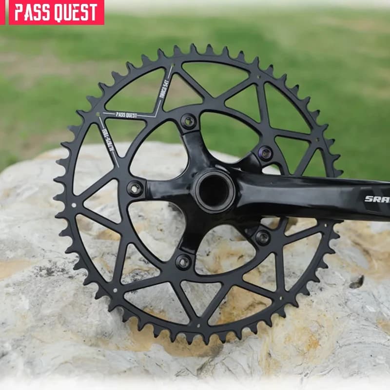 PASS QUEST 110BCD Corona stretta larga per bici da strada rotonda e ovale a cinque artigli 40-52T