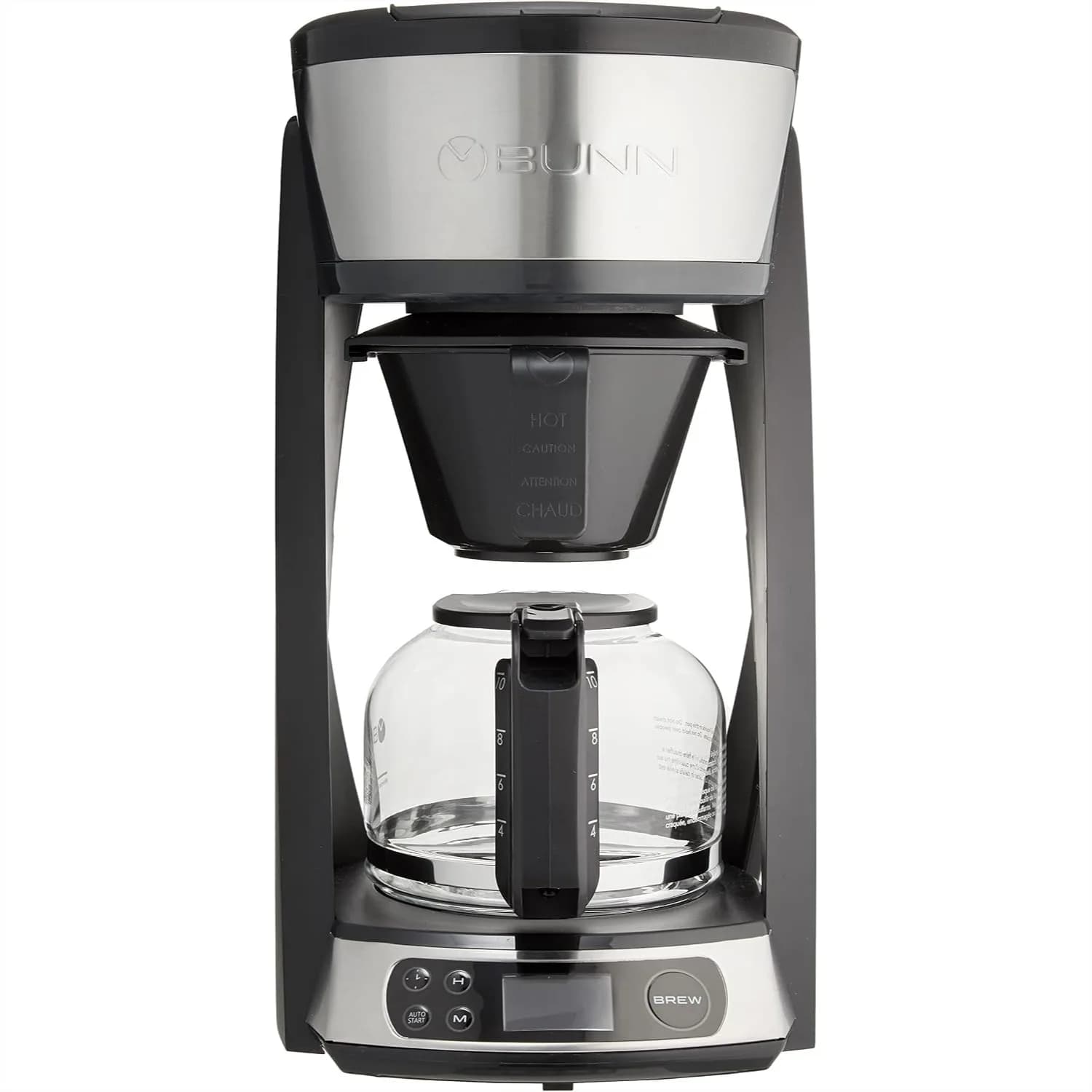 BUNN HB Heat N Brew Programmable Coffee Maker, 10 Cup, Stainless Steel, 46500.0003