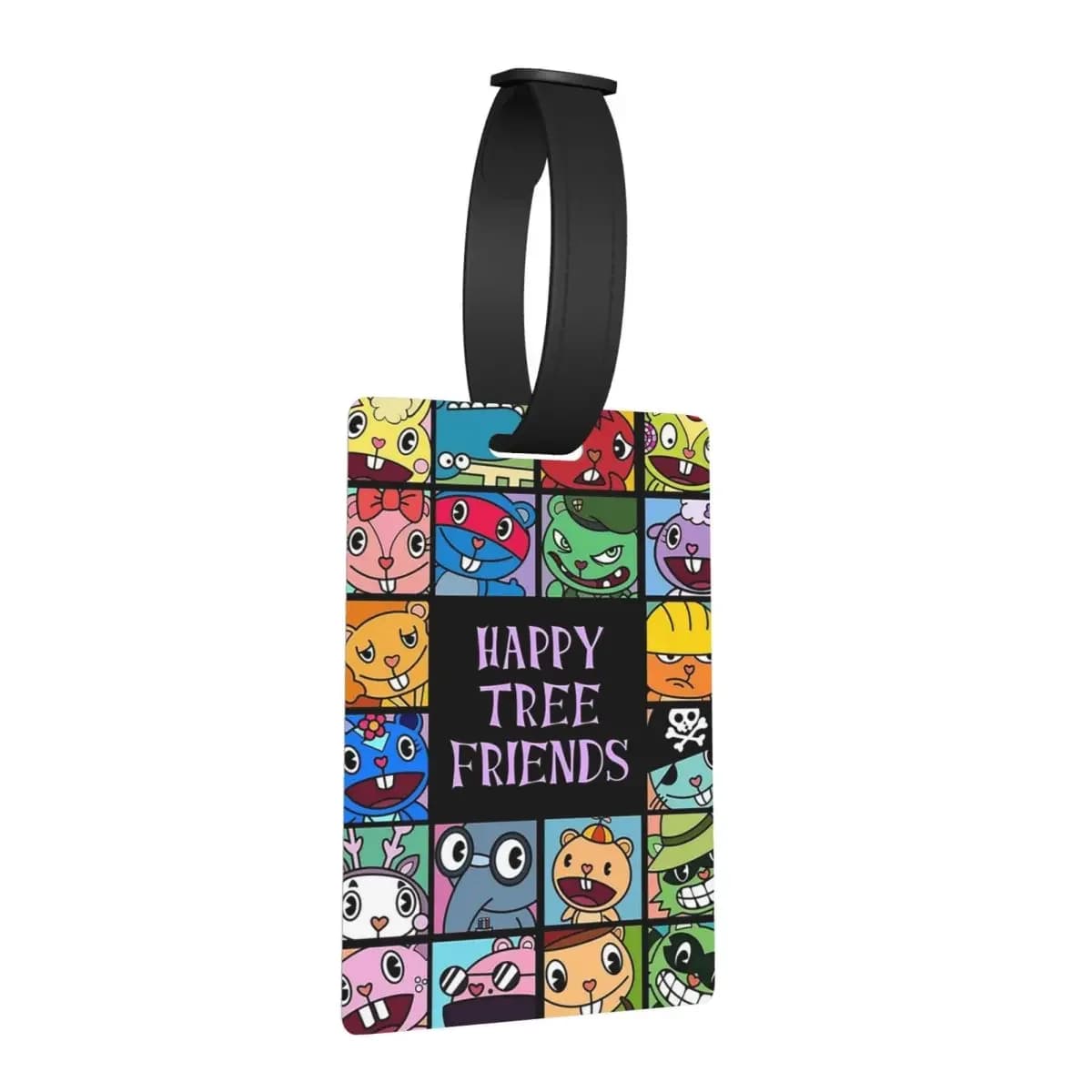 Happy Tree Friends Etichette per bagagli Accessori per valigie Viaggi Bagagli portatili Etichetta per imbarco Porta etichette ID Nome Indirizzo