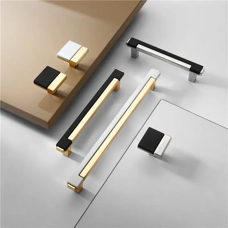 Maniglia da cucina moderna in lega di zinco oro nero cromato Maniglie da cucina in oro moda Maniglie per cassettiere per armadietti Ferramenta per porte