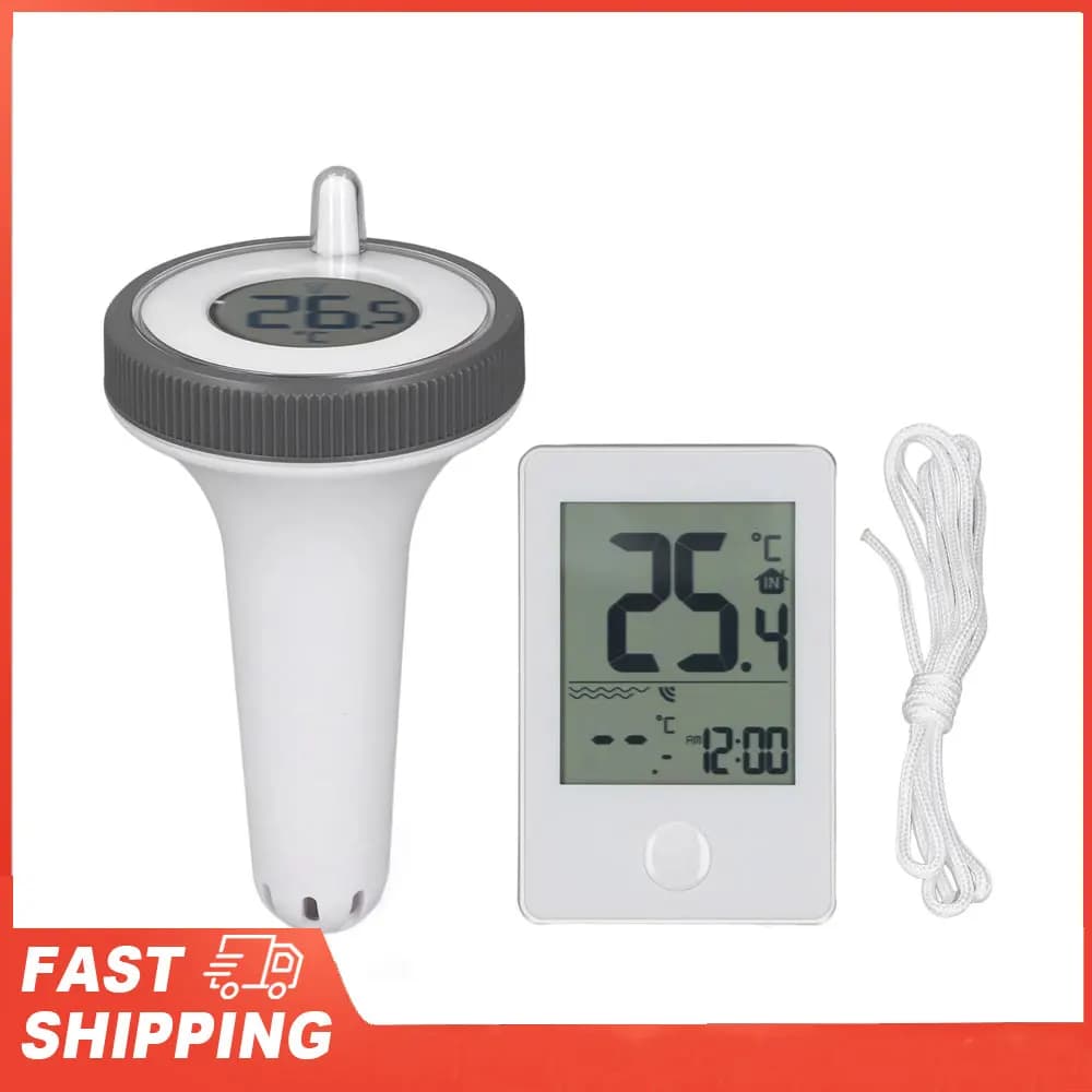 Wireless Swimming Pool Thermometer LCD Display 0.1℃ Accuracy Waterproof Digital Floating Thermometer Temperature Meter