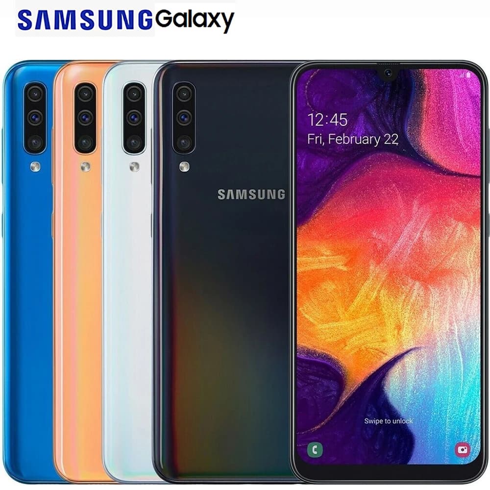Samsung Galaxy A50 5G A505U Ricondizionato, Smartphone Android, Schermo 6.4 Pollici, 4000mAh, 25MP, NFC, Versione USA, Riconoscimento Facciale e Impronta Digitale, 1SIM/1eSIM