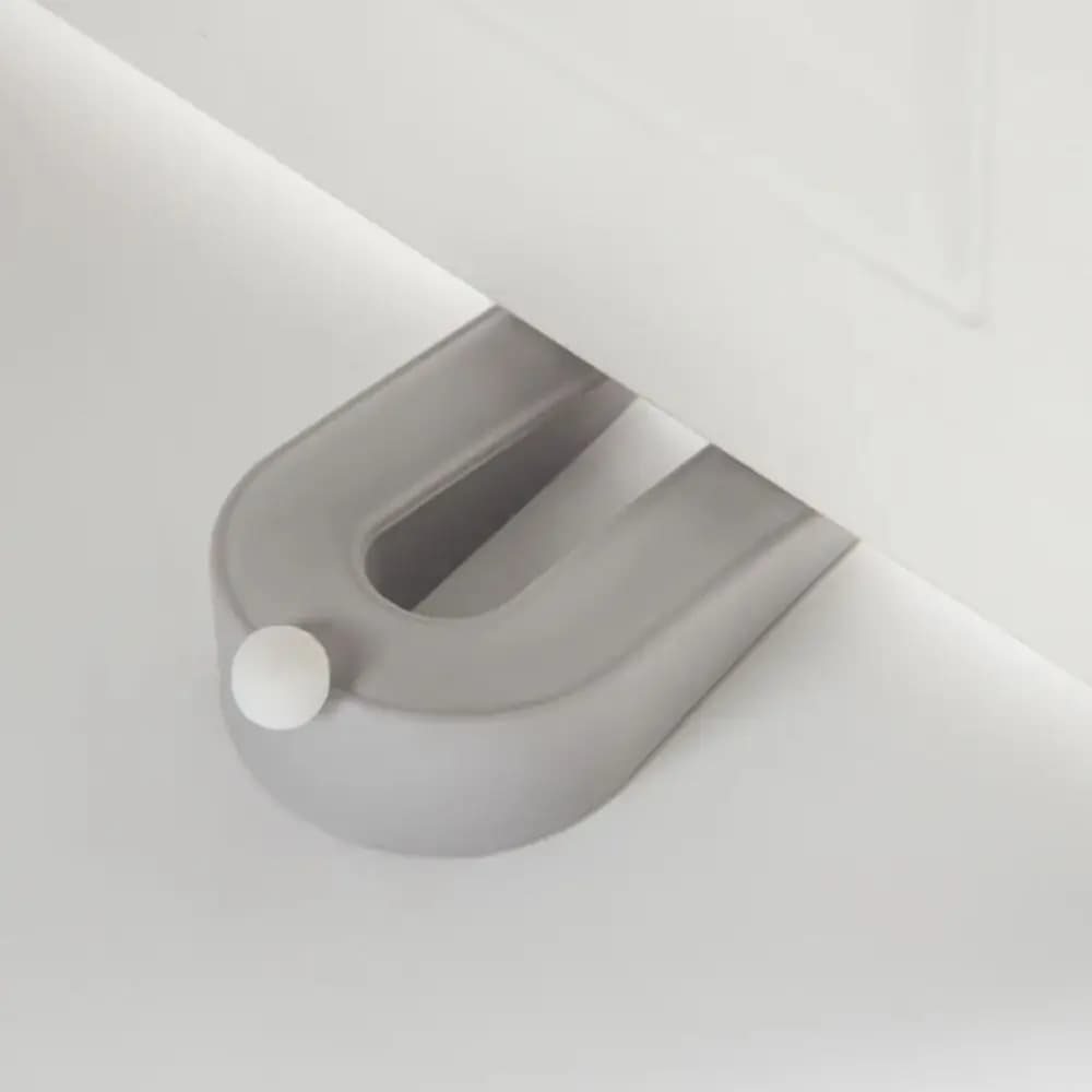 Fermaporta Rimovibile in Silicone con Design a Ventosa, Base Adesiva, Tipo a Cuneo, per Tappeti