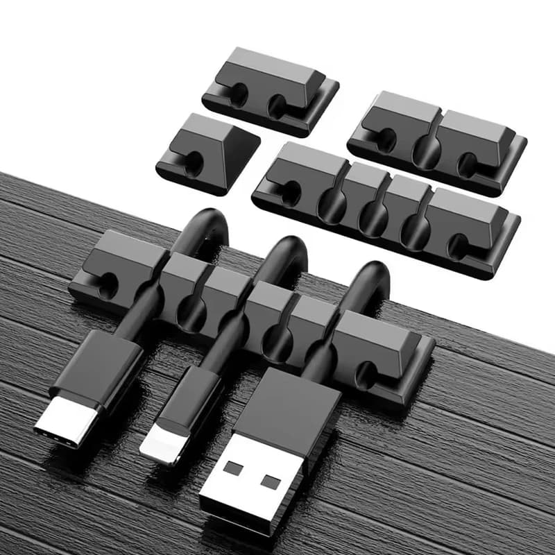 Silicone Cable Organizer USB Data Cable Winder Flexible Cable Management Cord Clips For Mouse Headphone Earphone Car Wire Holder