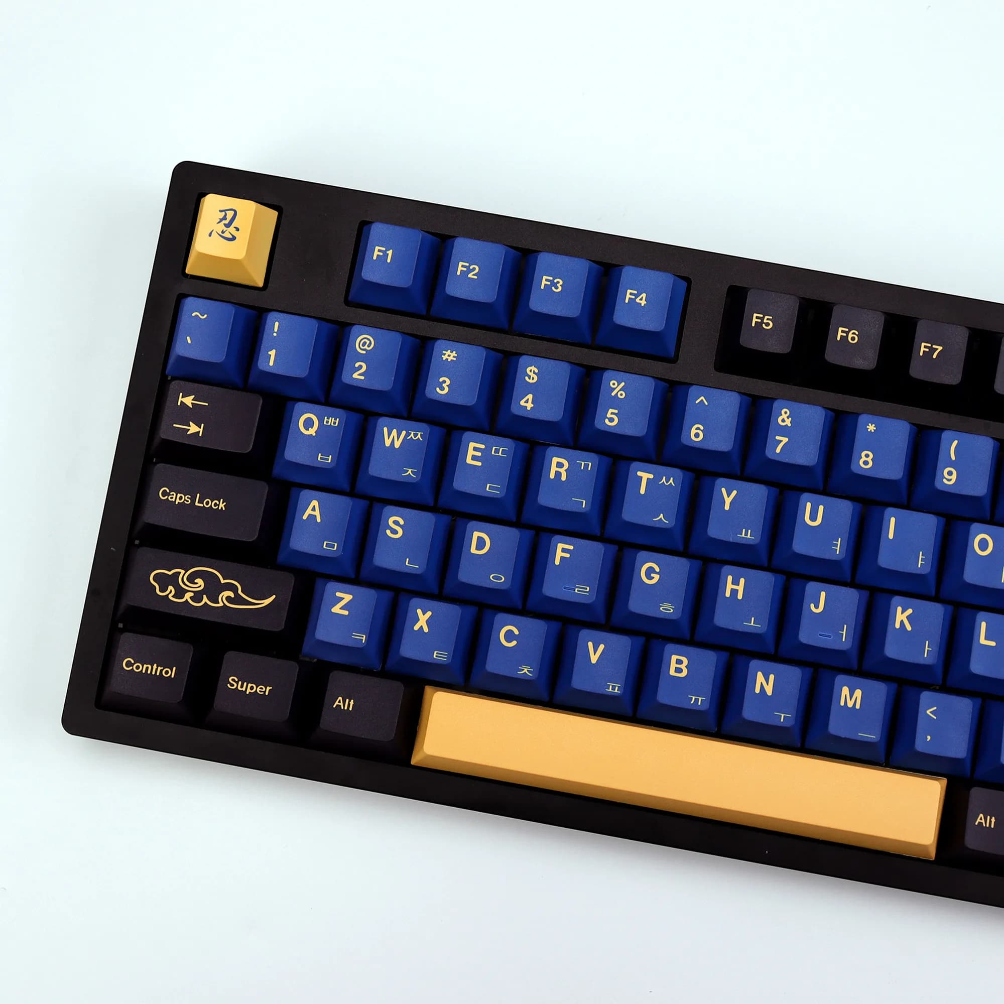 KBDiy Retro GMK Blu Samurai Keycap Coreano Cherry Alice Split Space PBT Keycaps Personalizzato Per Aula F75 60 Tastiera Meccanica Gamer